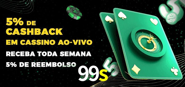 Promoções do cassino ao Vivo 99s